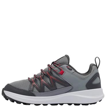 COLUMBIA BOYS WATERPROOF LACE TRAINER - GREY RED